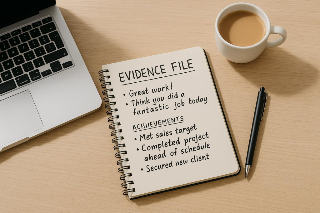 Evidence file method to overcome impostor syndrome